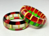 SZ19 Shultz red & green Prystal bangle